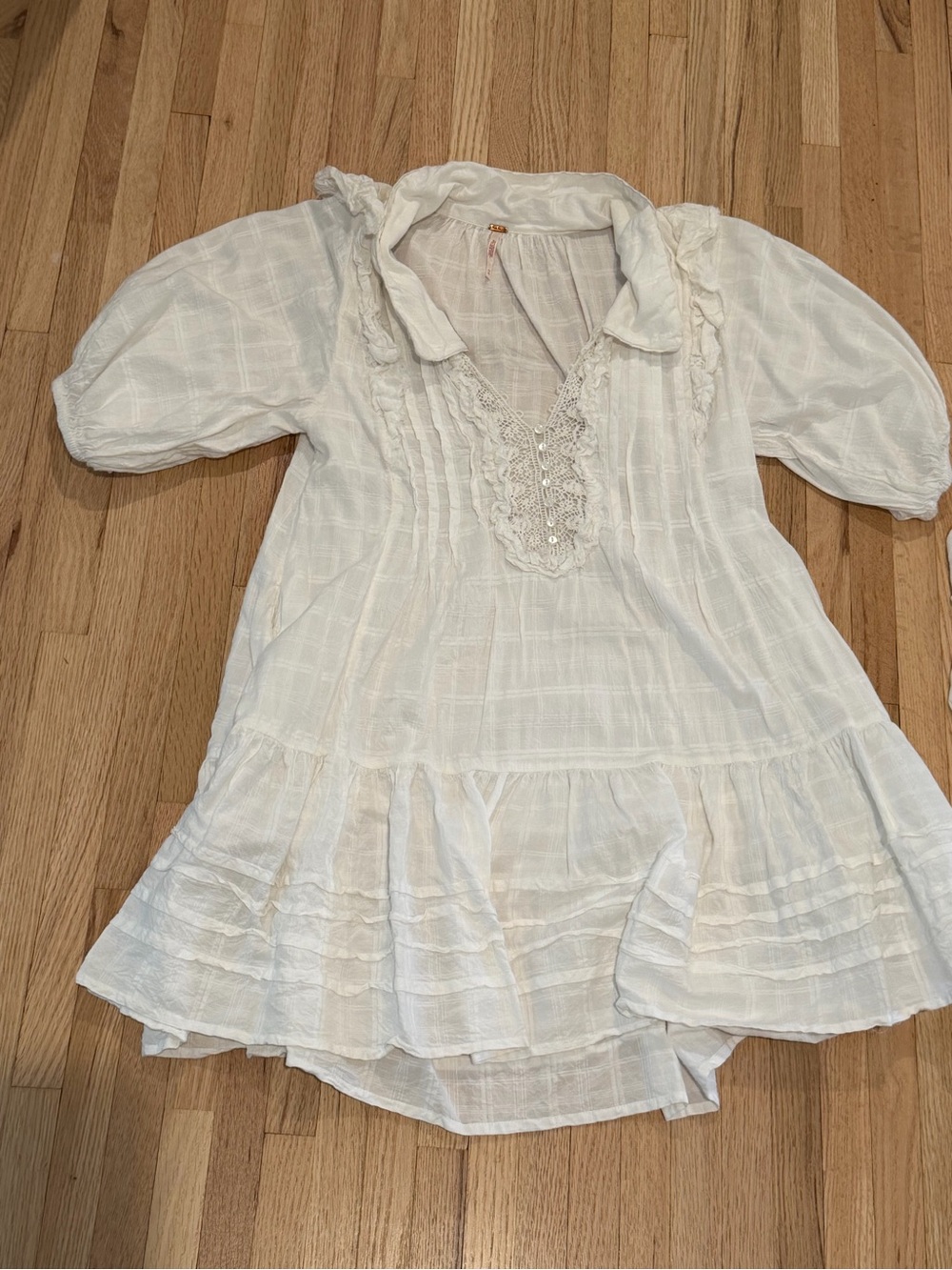 Free People Boho Tunic with Lace Trim